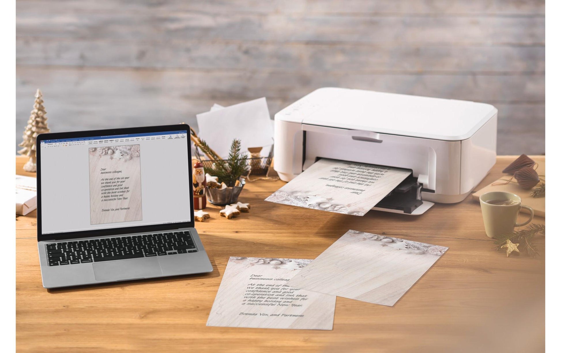 Sigel Motivpapier – A4, 90 g/m², mehrfarbig, Motiv: Rustic White – für Inkjet/Laser/Kopierer – FSC – 25 Blatt