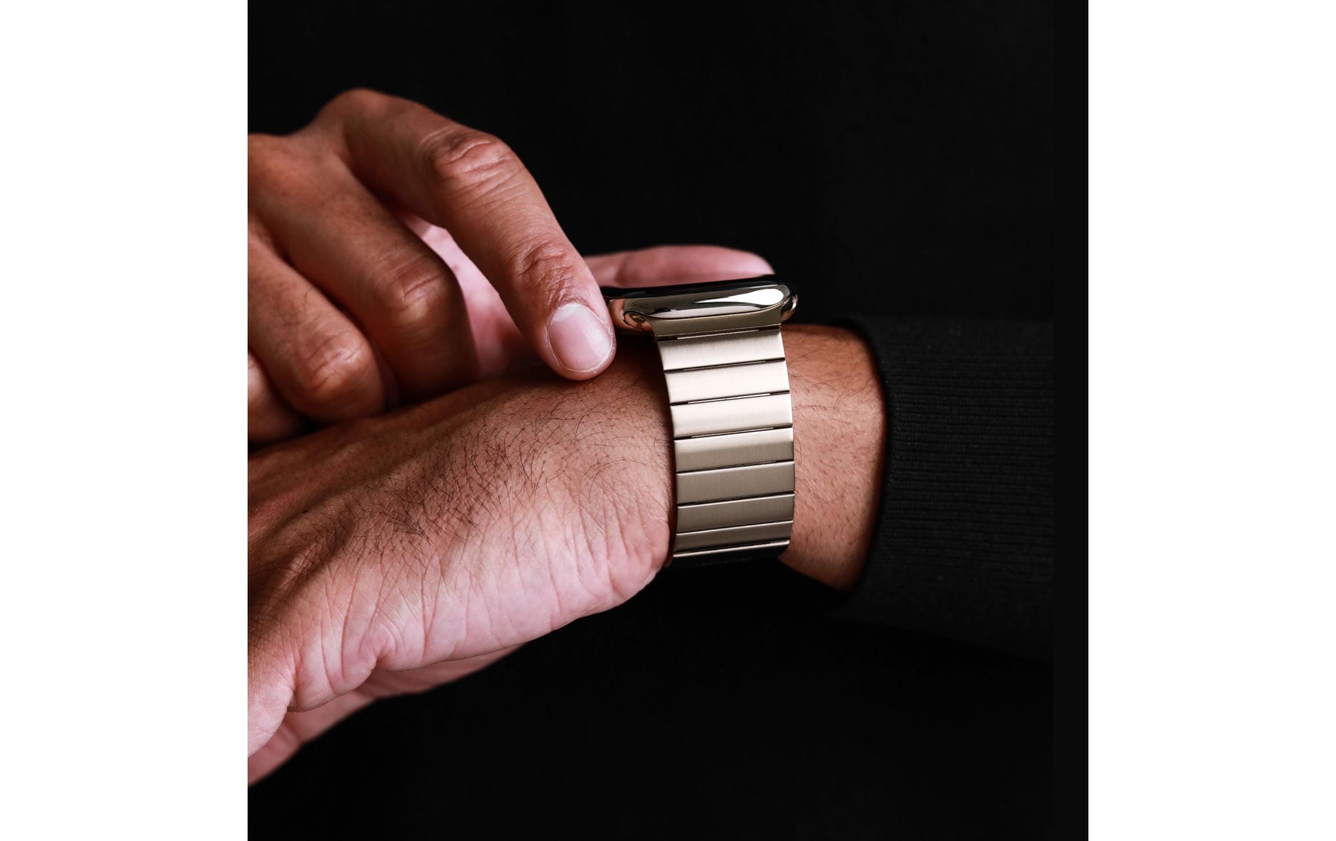 Vonmählen Link BraceletPro – Armband – für Smartwatches (44/45/46/49 mm), Sunset Gold, One Size, Edelstahl