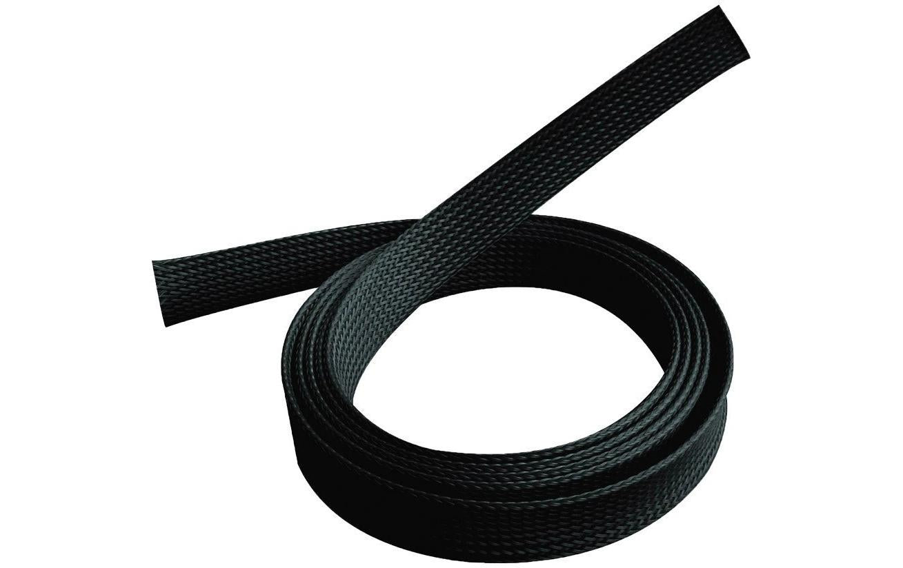 PureMounts Kabelschlauch, 1,8 m × 20 mm, Polyester, Schwarz
