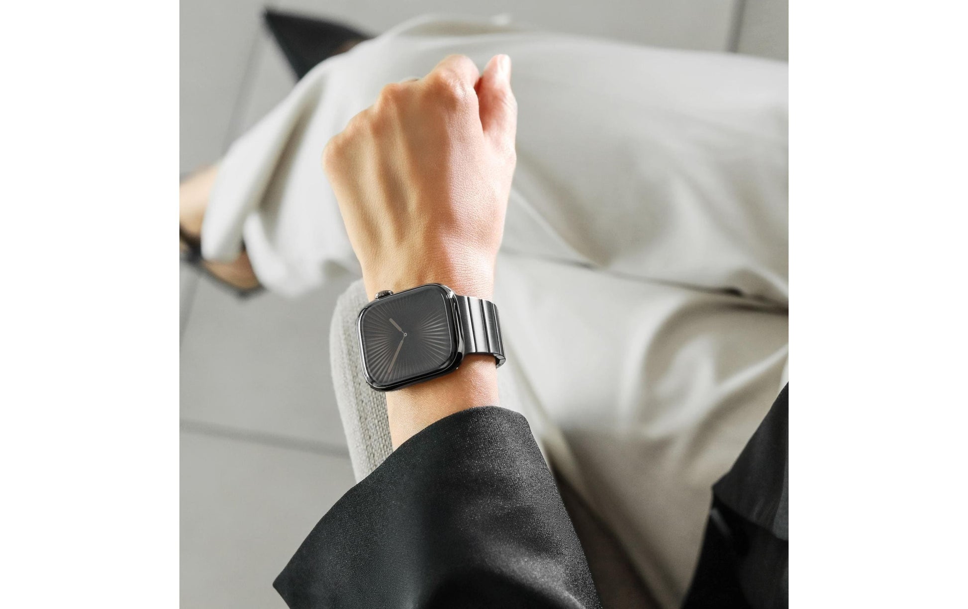 Vonmählen Link BraceletPro OS – Armband – für 40/41/42 mm, Granit Grau, Einheitsgrösse, Edelstahl
