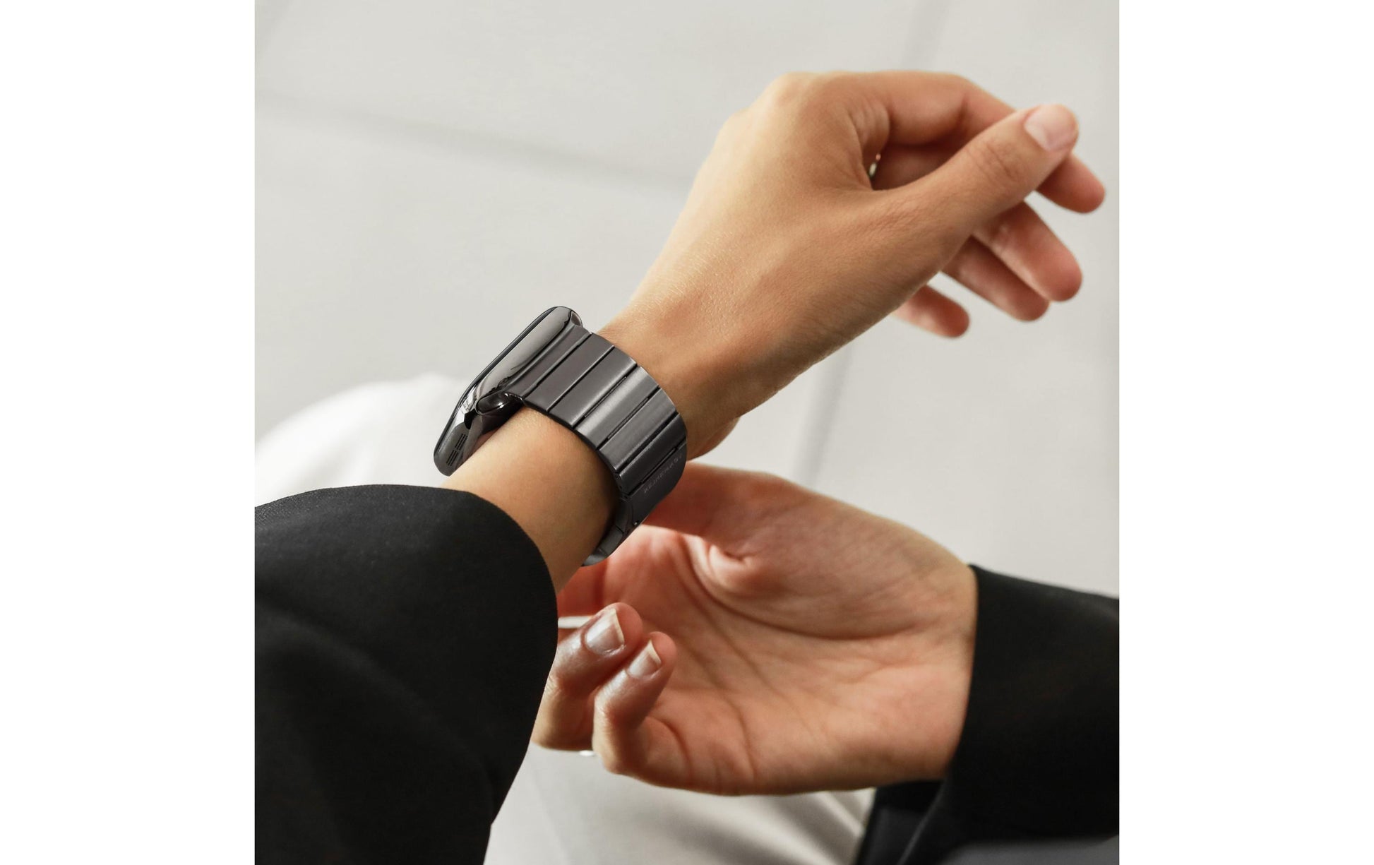 Vonmählen Link BraceletPro OS – Armband – für 40/41/42 mm, Granit Grau, Einheitsgrösse, Edelstahl