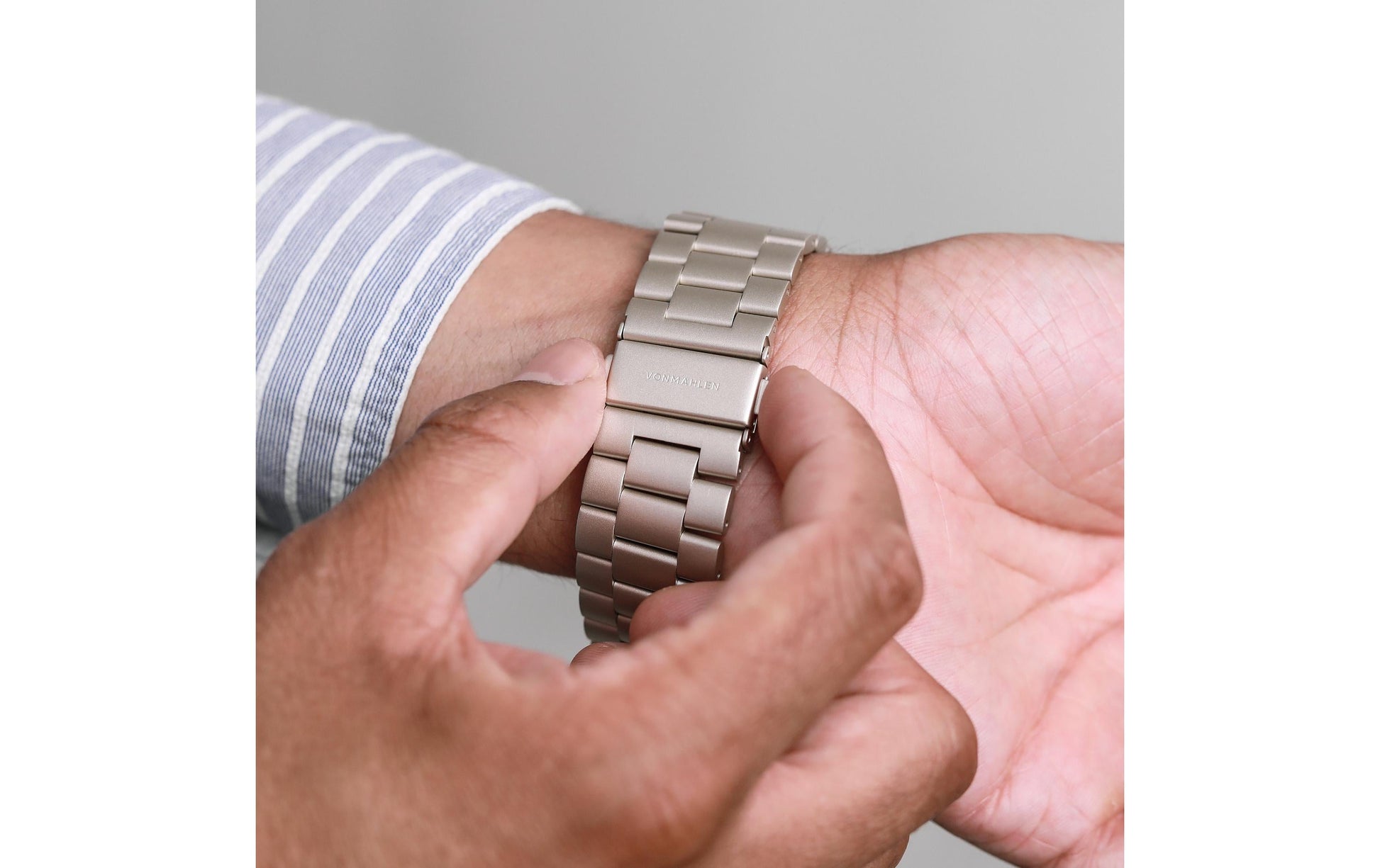 Vonmählen Link Bracelet2 – Armband – für Apple Watch (diverse Grössen) – Champagne, One Size, Edelstahl
