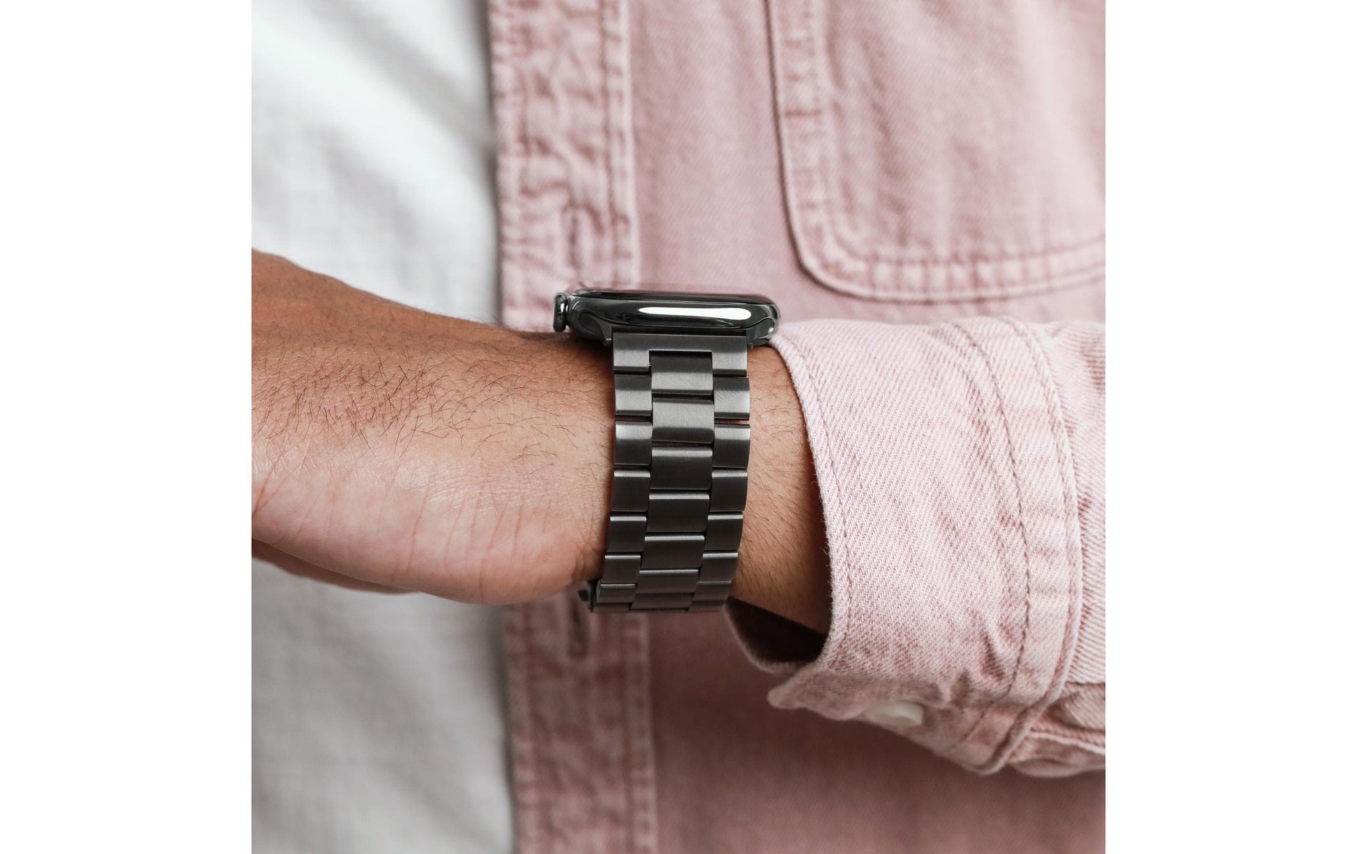 Vonmählen Link Bracelet2 – Armband – für Apple Watch (diverse Grössen), Dunkelgrau, Einheitsgrösse, Edelstahl
