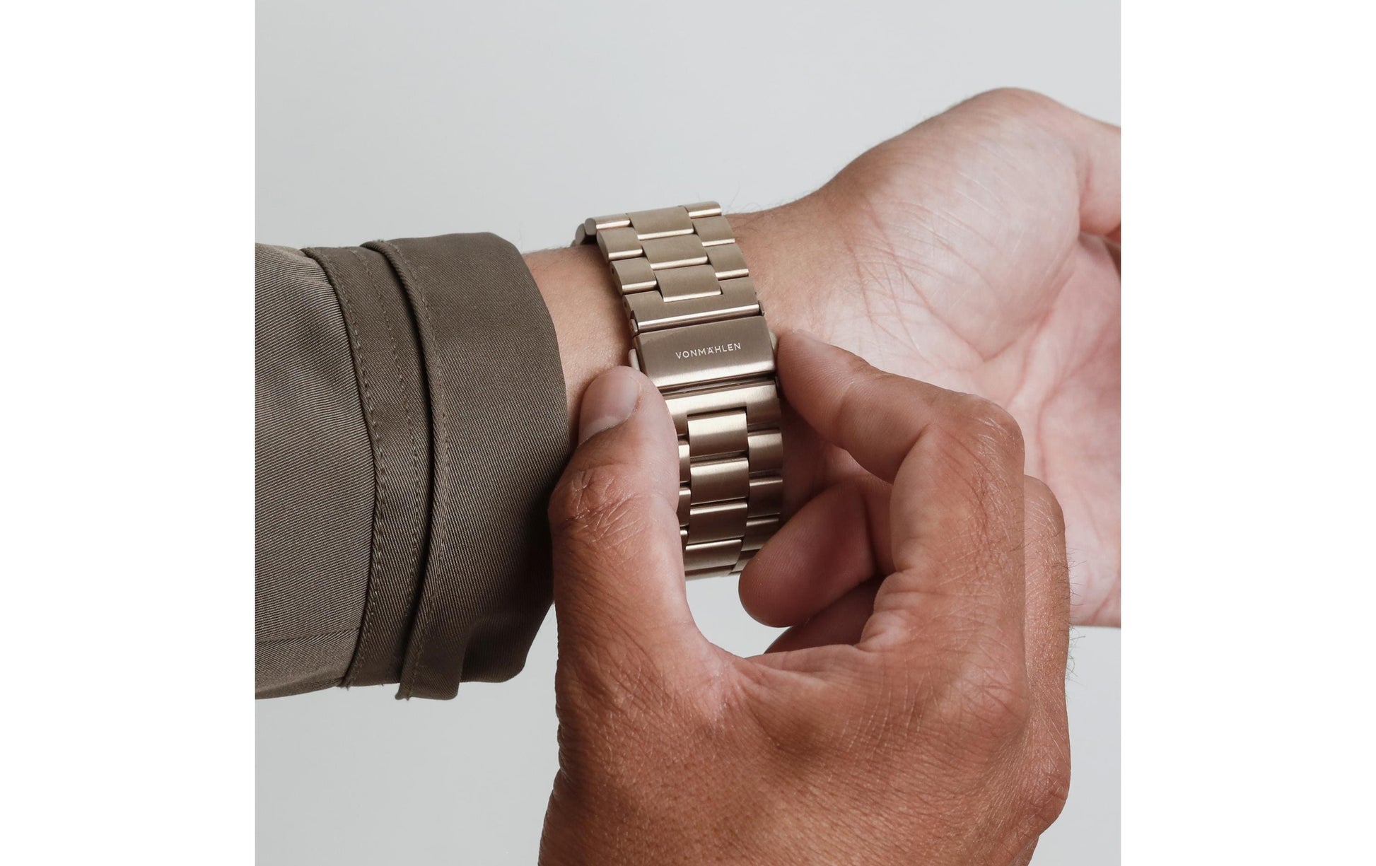 Vonmählen Link Bracelet2 – Armband – für Apple Watch 40/41/42 mm, Gold, One Size, Edelstahl