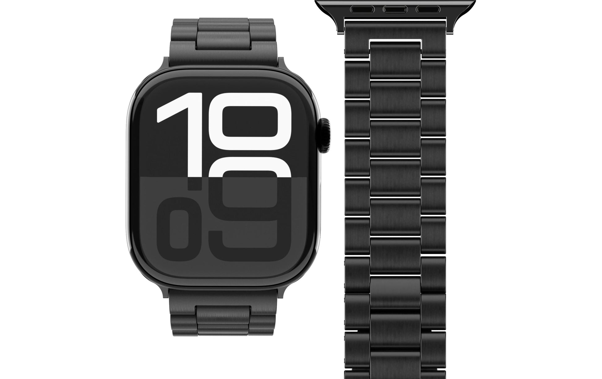 Vonmählen Link Bracelet 2 – Armband – für Apple Watch (diverse Grössen) – Schwarz, Einheitsgrösse, Edelstahl