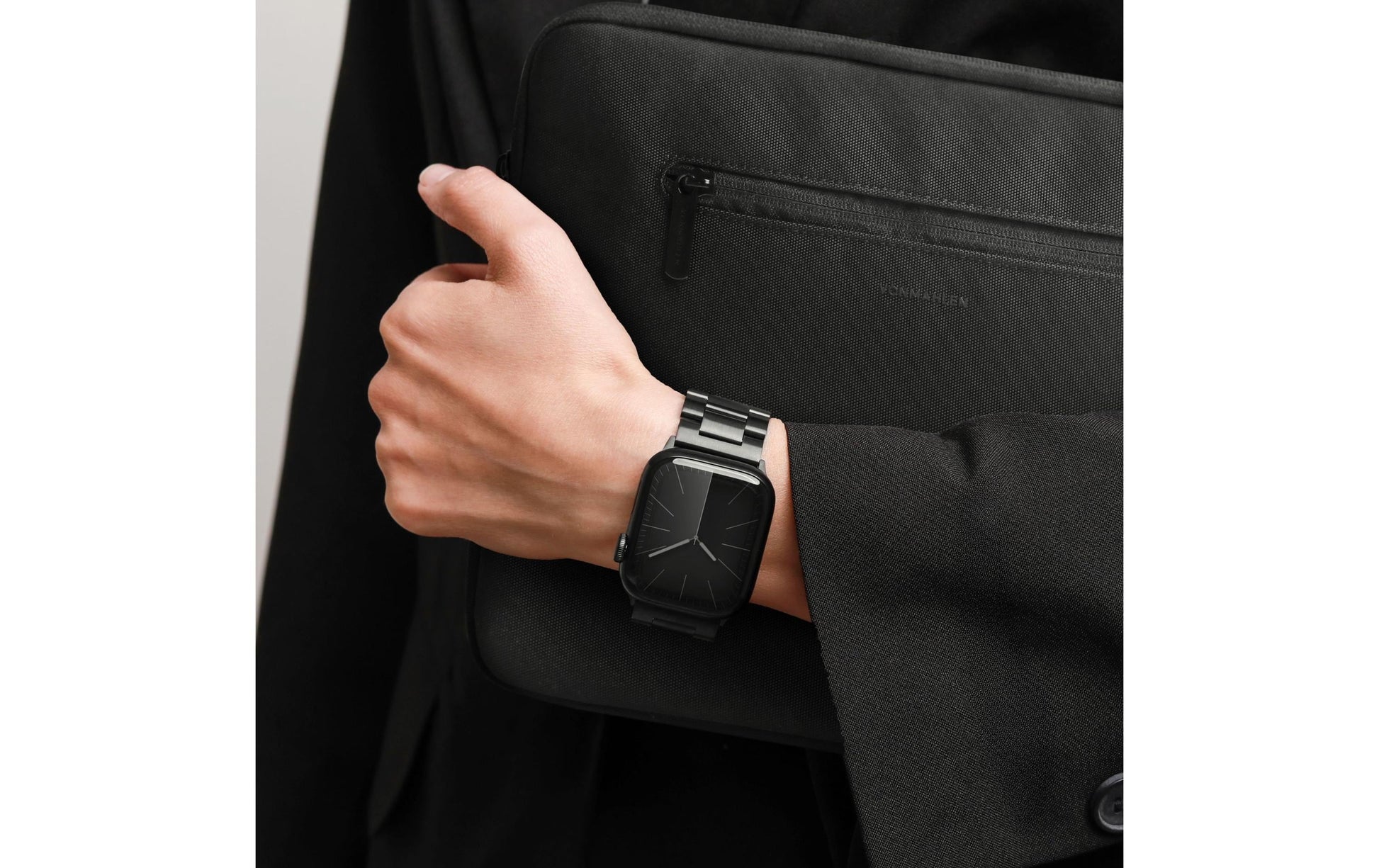 Vonmählen Link Bracelet 2 – Armband – für Apple Watch (diverse Grössen) – Schwarz, Einheitsgrösse, Edelstahl