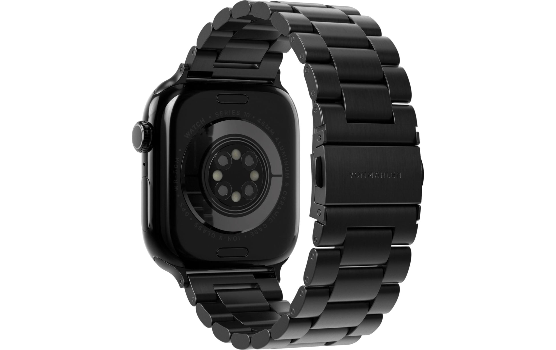 Vonmählen Link Bracelet 2 – Armband – für Apple Watch (diverse Grössen) – Schwarz, Einheitsgrösse, Edelstahl