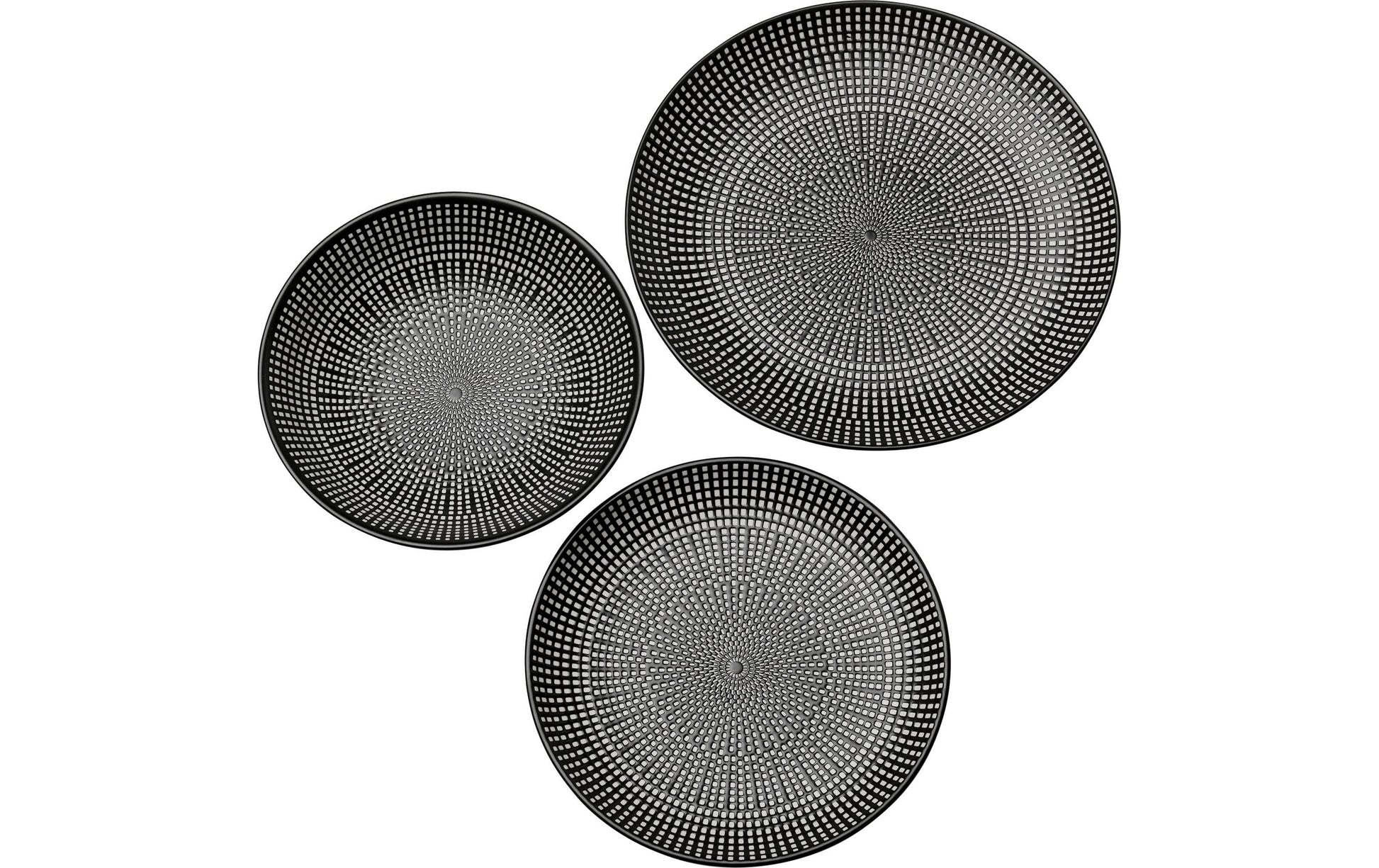 KARE Servierschale – 12-teiliges Set, 700 ml, Porzellan, Schwarz/Weiss, spülmaschinenfest, mikrowellengeeignet