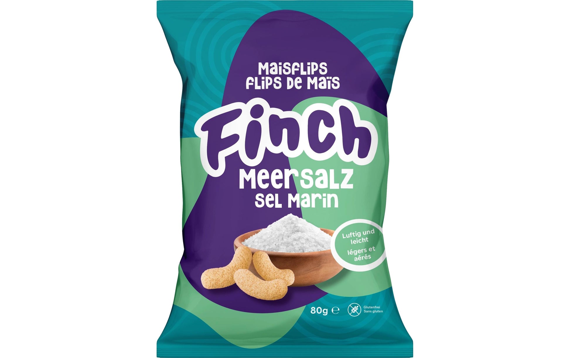 Finch Maisflips – Meersalz, glutenfrei – 80 g