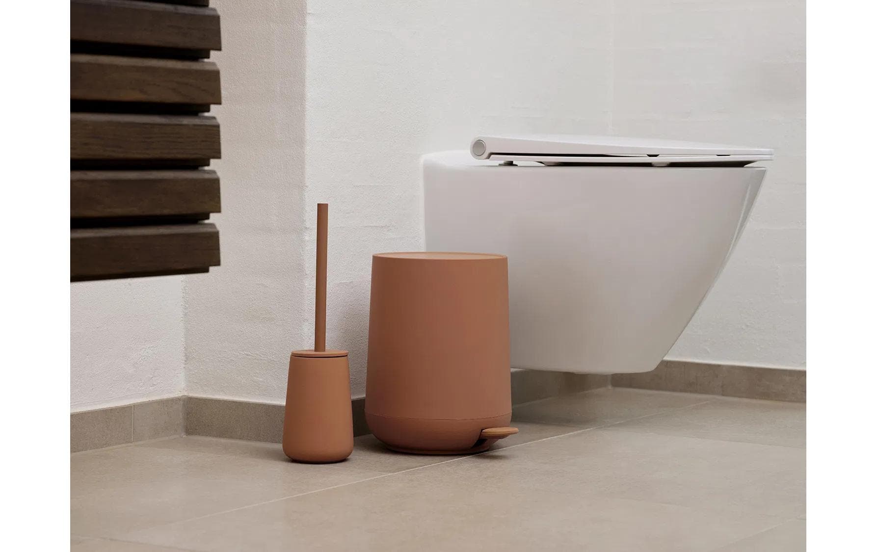 Zone Denmark WC-Bürstenset – Keramik, Gelb, Einfach zu Säubern, H 37 cm, Ø 10,3 cm