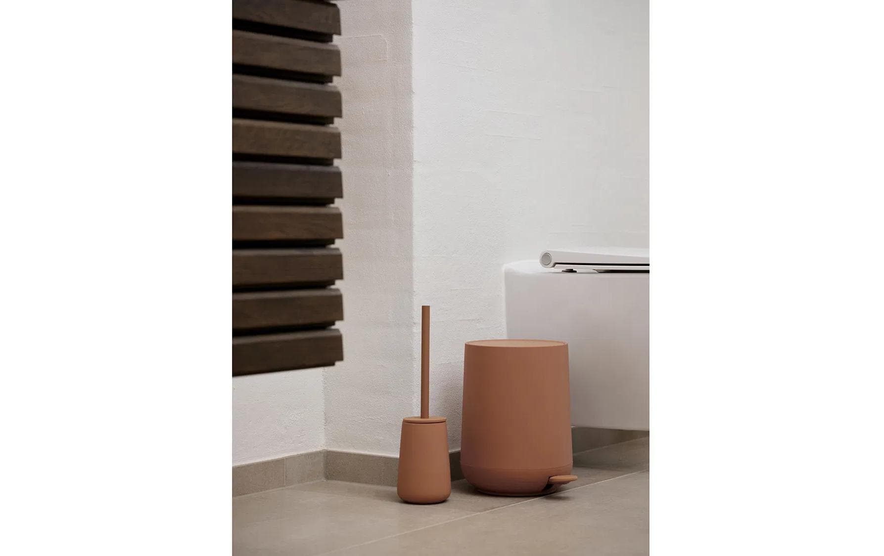 Zone Denmark WC-Bürstenset – Keramik, Gelb, Einfach zu Säubern, H 37 cm, Ø 10,3 cm
