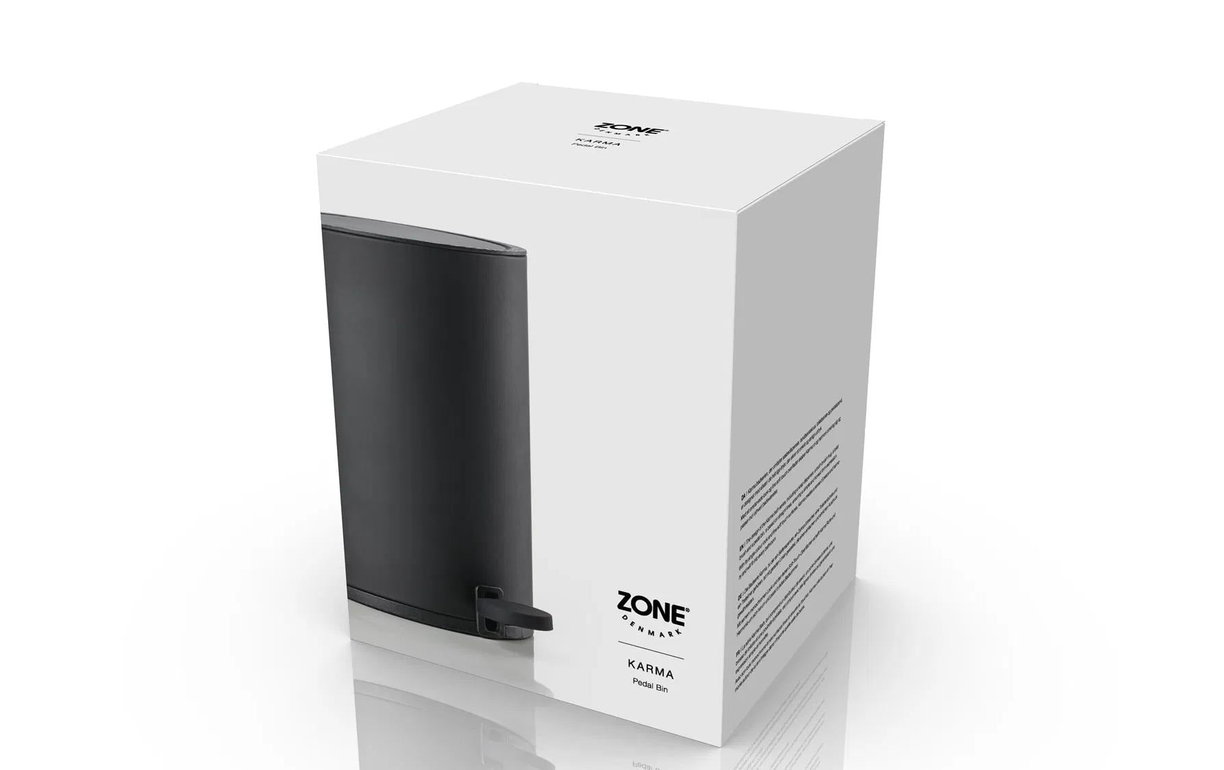 Zone Denmark Papierkorb – 3 l – Stahl, Schwarz – Ø 181 × H 263 mm