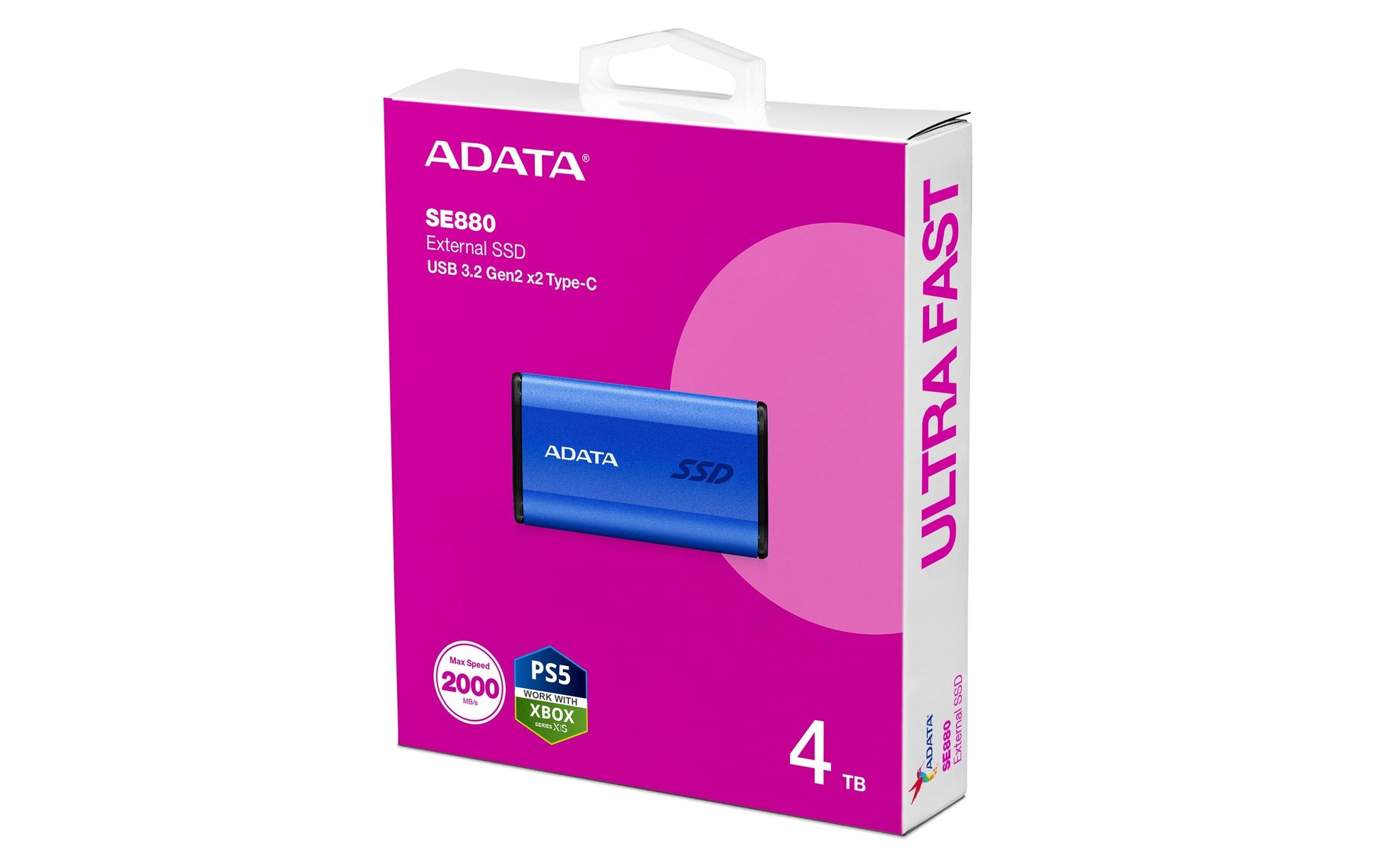 ADATA Flash SE920 Speichergerät – 4 TB, USB-C (USB 3.2 Gen 2x2), Lesen/Schreiben 2 000 MB/s
