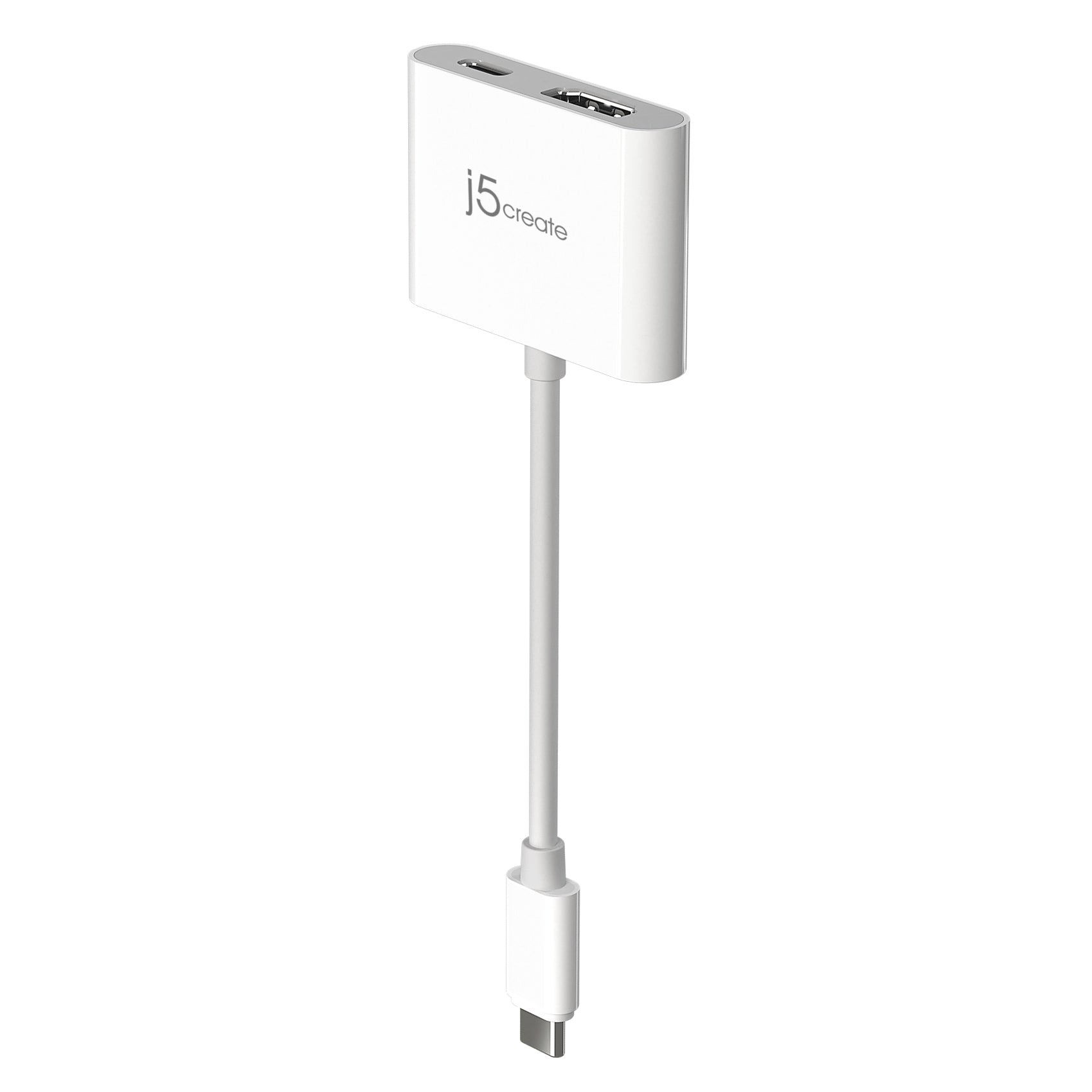 j5create JCA152-N USB-C zu HDMI Adapter – 4K (3840 × 2160) @ 144 Hz, 0,82 m, für Windows/Mac/ChromeOS, Weiss
