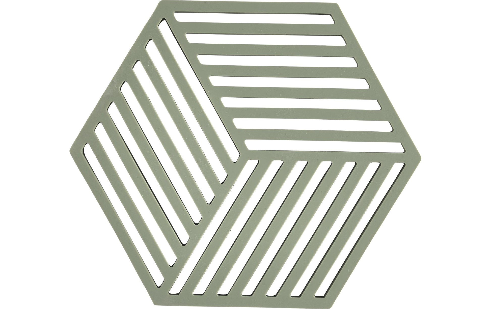 Zone Denmark Hexagon – Topfuntersetzer, 14 × 16 × 0,9 cm, Silikon, Dunkelgrün