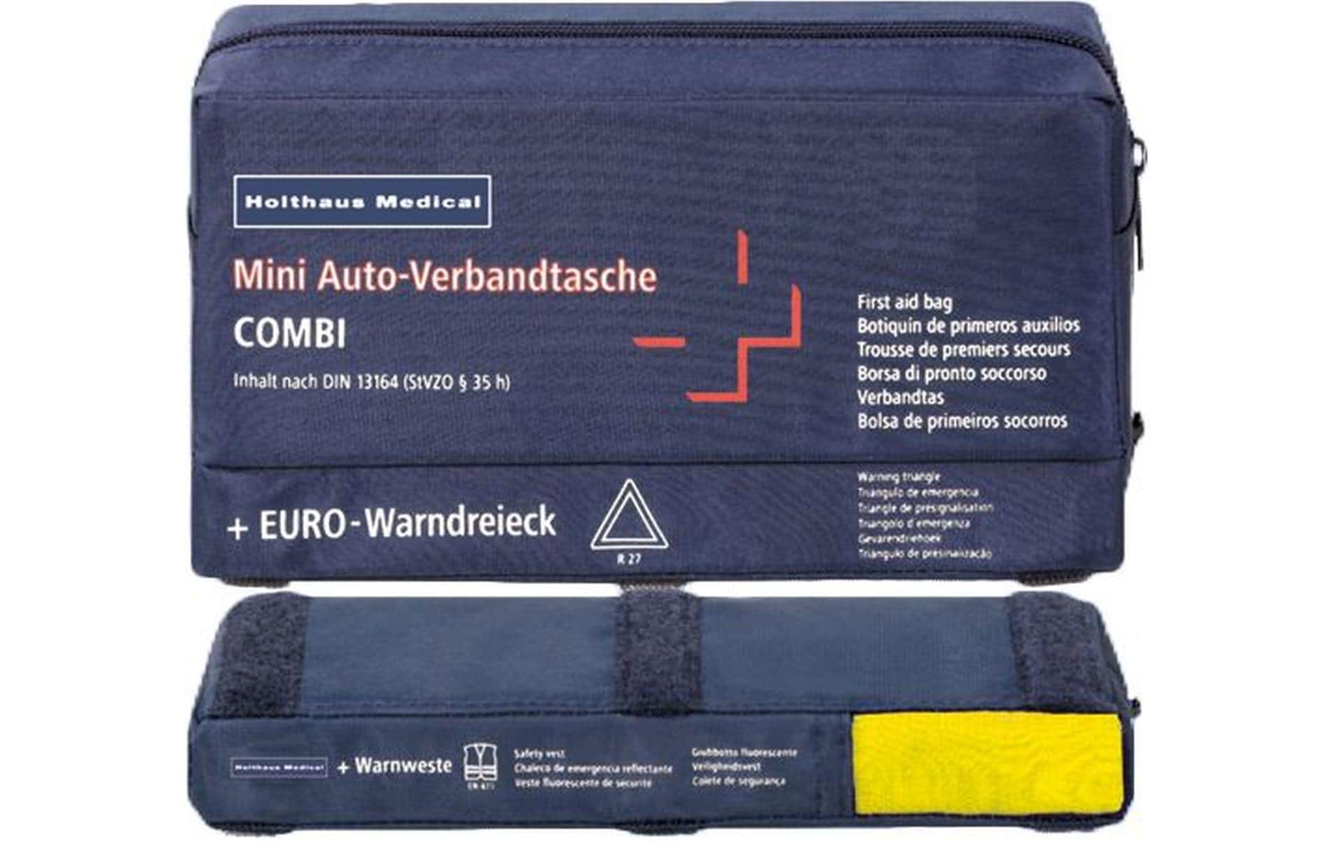 Holthaus Medical Erste-Hilfe-Set Mini – 220 × 150 × 80 mm, blau