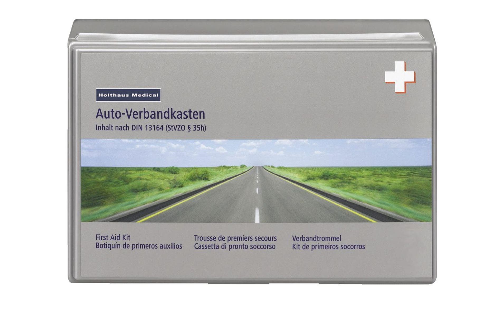 Holthaus Medical Erste-Hilfe-Set Klassik Box – für Auto, 260 × 170 × 80 mm, Kunststoff