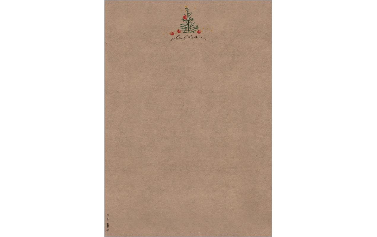 Sigel Motivpapier – A4, 100 g/m², Motiv: Weihnachten mit Äpfeln – für Inkjet, Laser, Kopierer – 100 Blatt