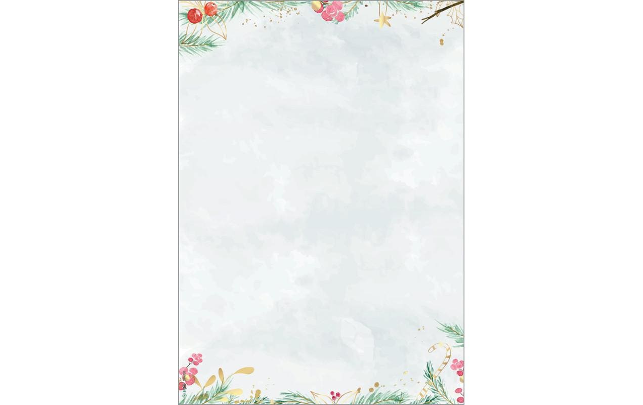 Sigel Motivpapier – A4, 90 g/m², Motiv: Christmas Magic Watercolor – für Inkjet/Laser/Kopierer – 25 Blatt