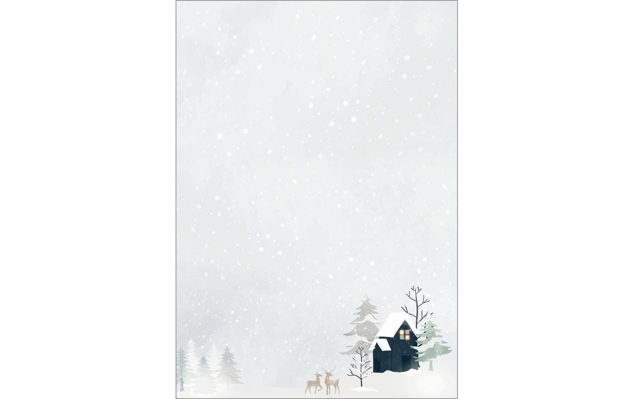 Sigel Motivpapier – A4, 90 g/m², Motiv: Gemütliches Weihnachts-Aquarell – für Inkjet/Laser/Kopierer – FSC – 25 Blatt