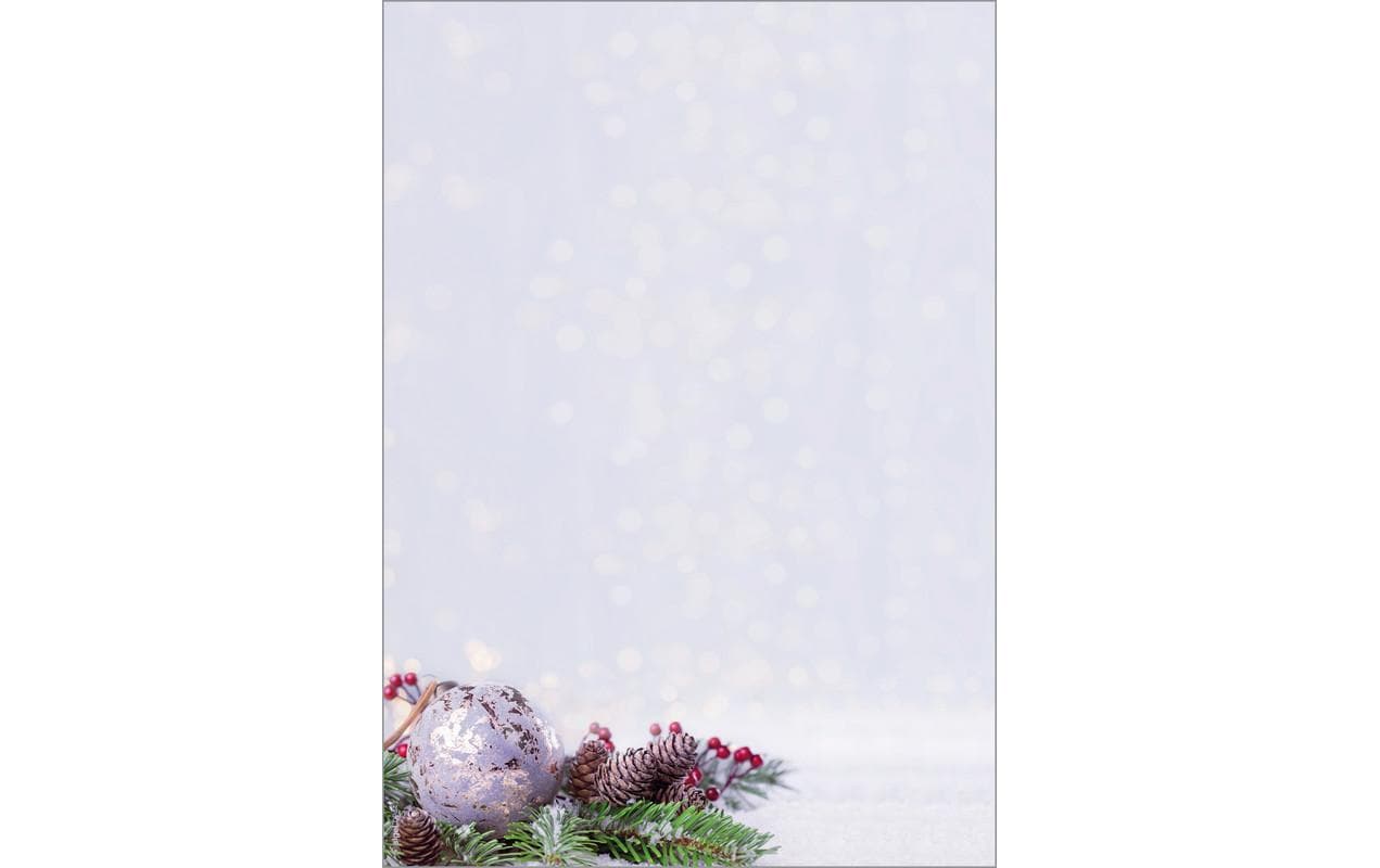 Sigel Motivpapier – A4, 90 g/m², Motiv: Charmful Christmas – für Inkjet/Laser/Kopierer – FSC – 25 Blatt