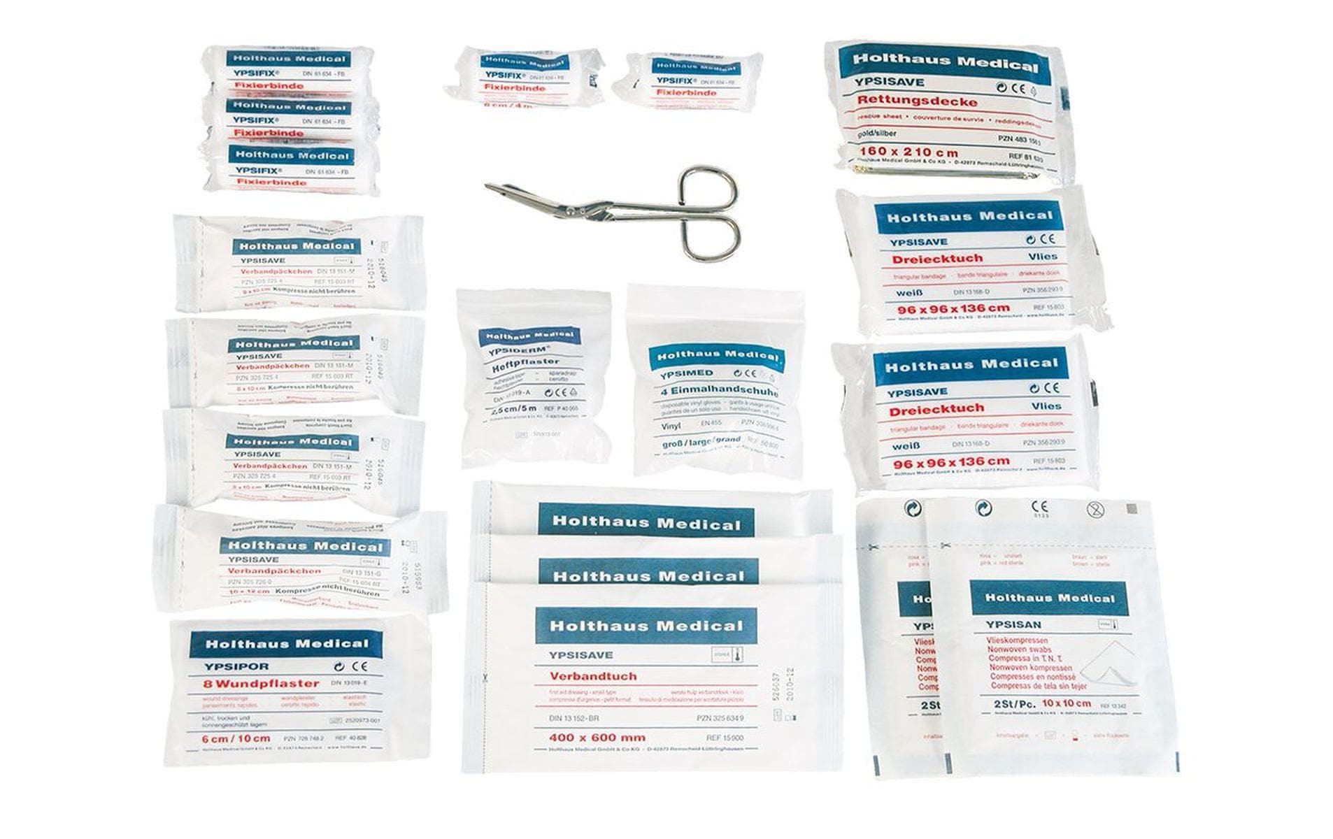 Holthaus Medical Erste-Hilfe-Set Monza – für Auto, Blau, 250 × 150 × 70 mm