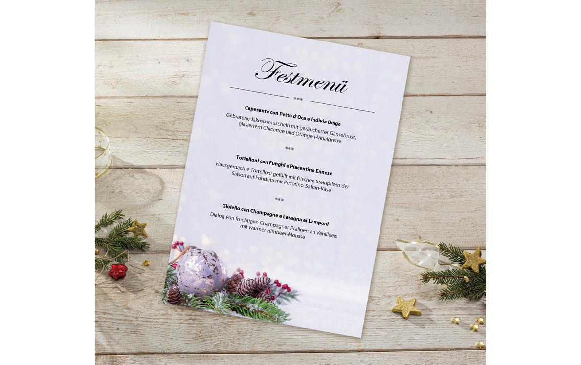 Sigel Motivpapier – A4, 90 g/m², Motiv: Charmful Christmas – für Inkjet/Laser/Kopierer – FSC – 25 Blatt