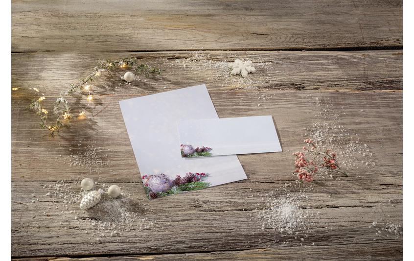 Sigel Motivpapier – A4, 90 g/m², Motiv: Charmful Christmas – für Inkjet/Laser/Kopierer – FSC – 25 Blatt