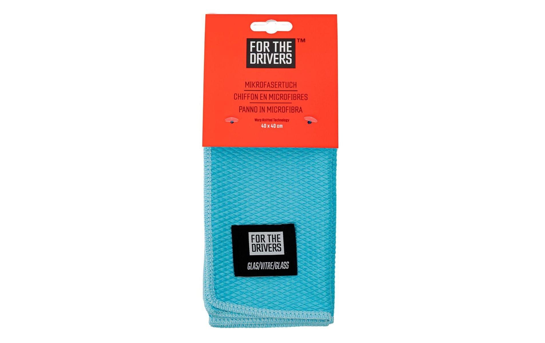 For the drivers Mikrofasertuch Glas – Hellblau – 40 × 40 cm – 1 Stk.