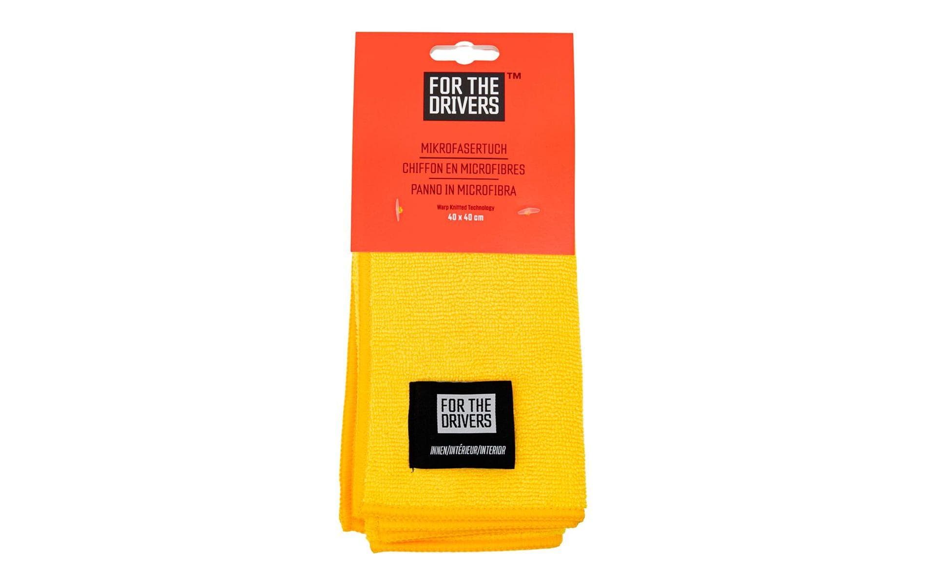 For the drivers Mikrofasertuch Interieur – Gelb – 40 × 40 cm
