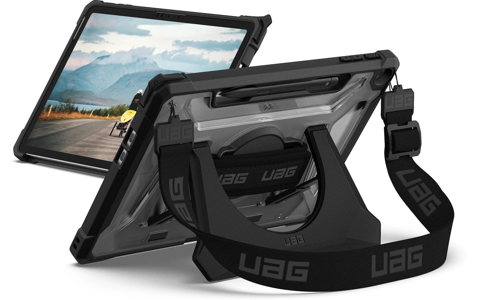 Urban Armor Gear Plasma Tablet-Hülle für Surface Pro 12" (1. Gen.) – Schwarz/Transparent