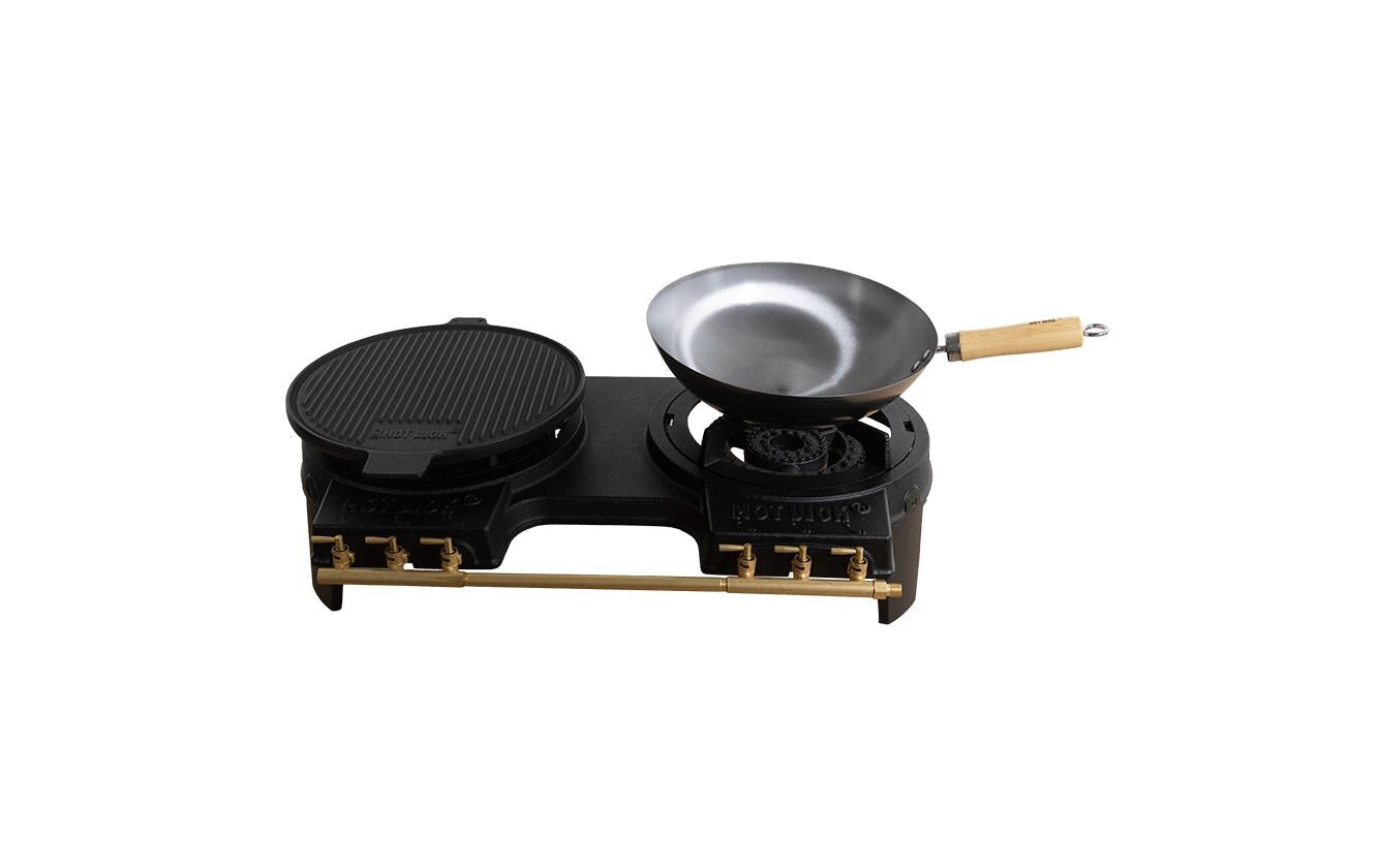 Hot Wok Gasgrill Double – 2 Brenner, Flachbrenner, 20 kW – Schwarz