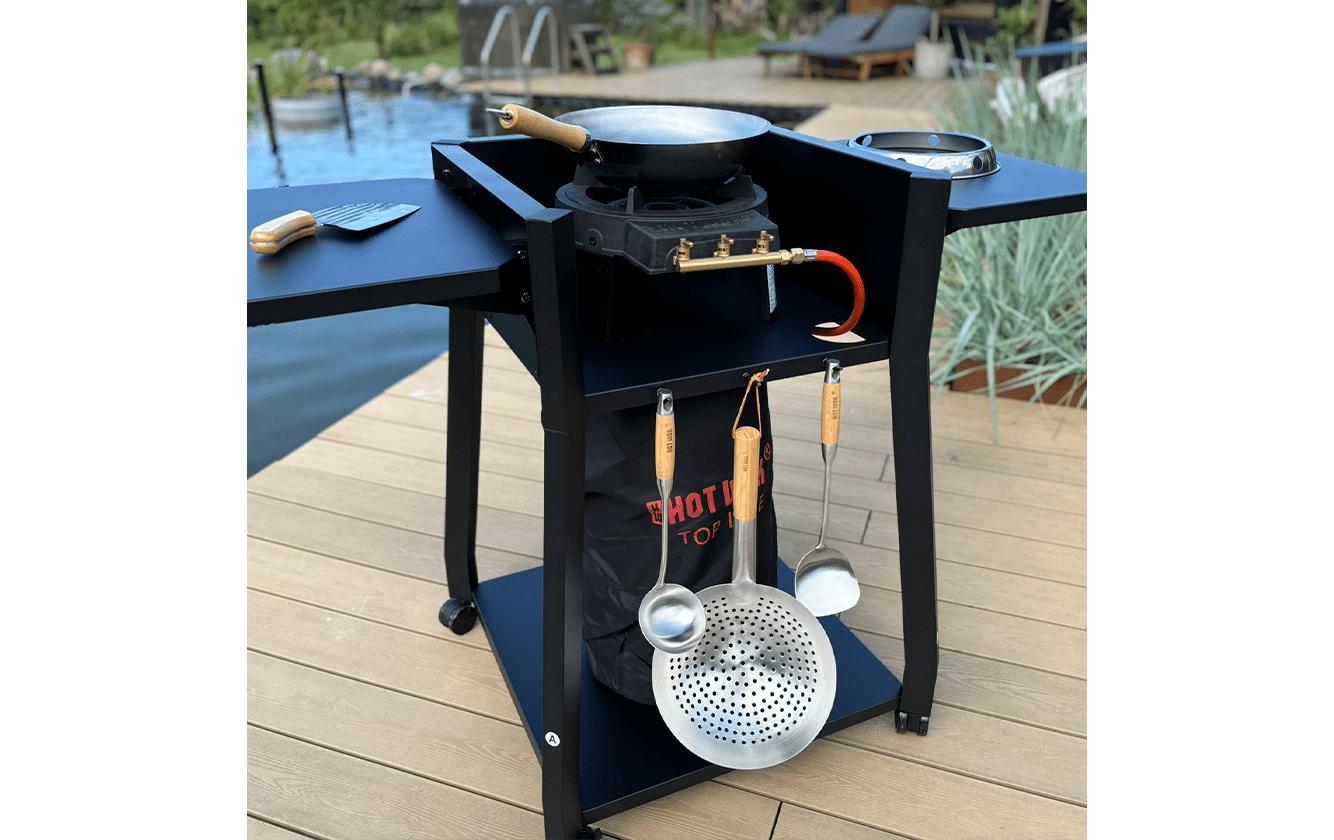 Hot Wok Gasgrill HW3812 – 12000 W, 1 Brenner, Gusseisen – Schwarz