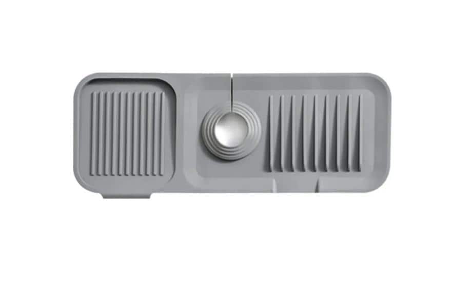 Hermia Spülbecken-Spritzschutz 13,7 × 37 × 1,5 cm, Kunststoff, Grau