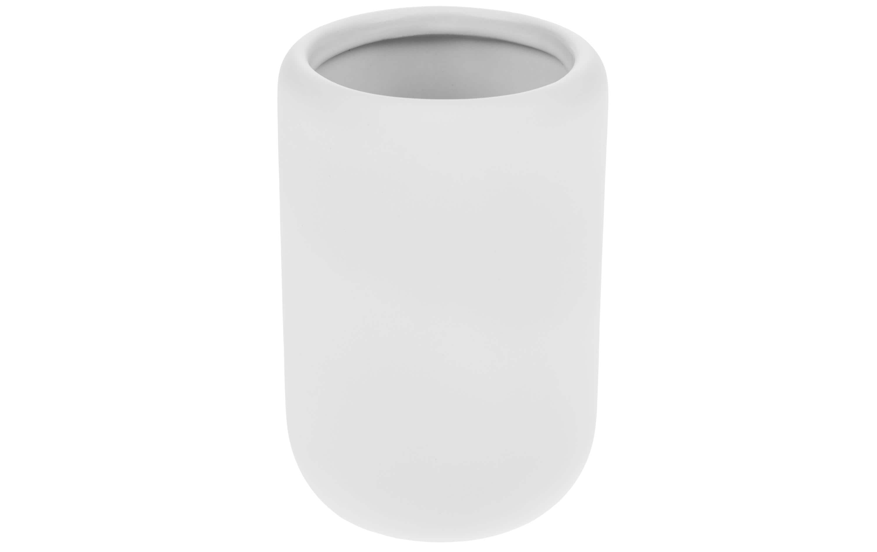 Cocon Zahnputzbecher – 7,5×7,5×12 cm, Keramik, Weiss