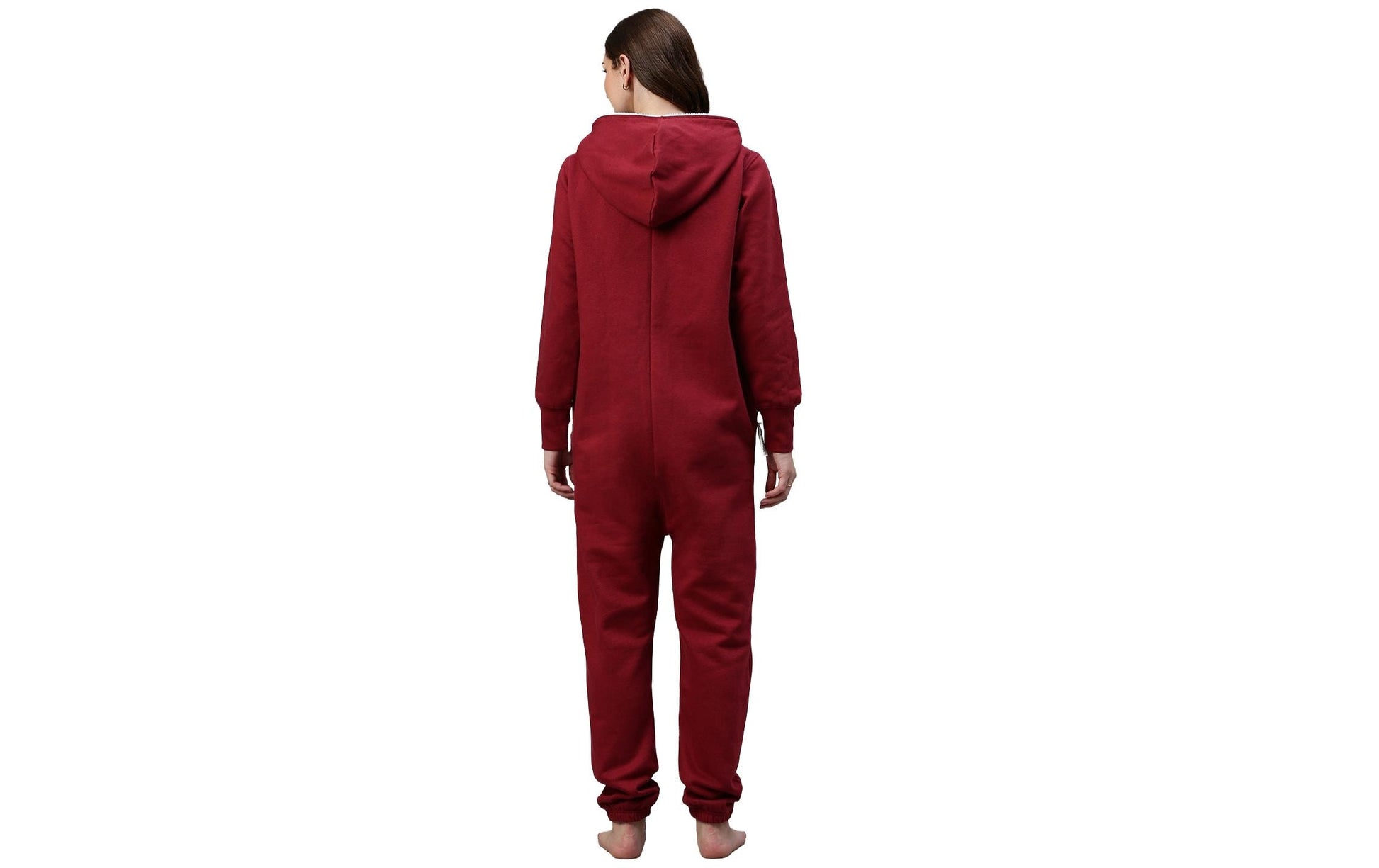 Switcher Jumpsuit – XS – Burgund, Baumwolle/Polyester, mit Geleetasche