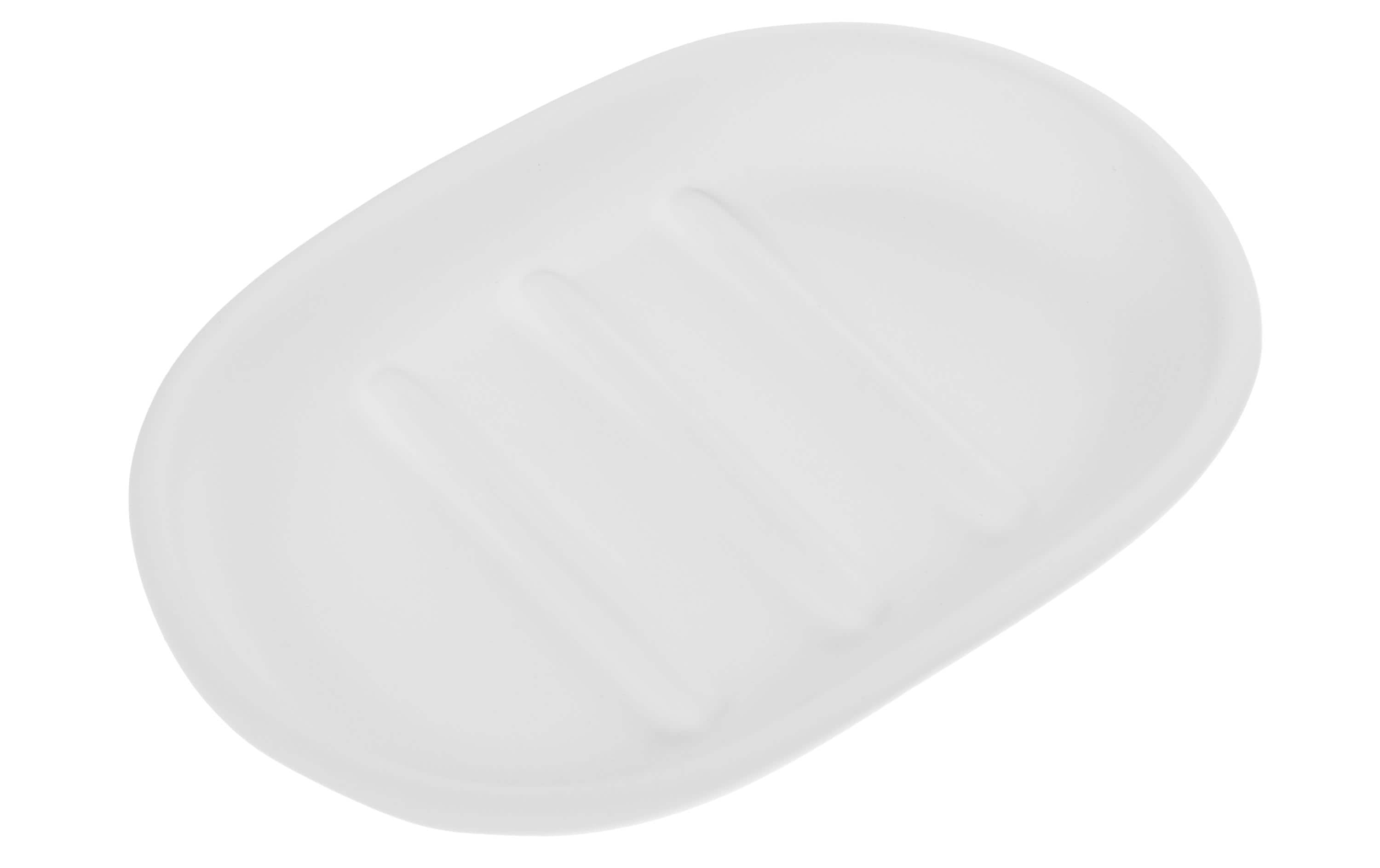 Cocon Seifenschale – Keramik, 8×12×2 cm, Weiss
