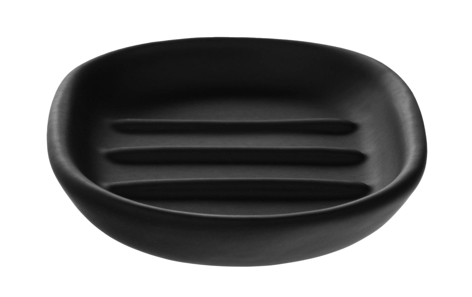 COCON Seifenschale – Keramik, 8×12×2 cm, Schwarz