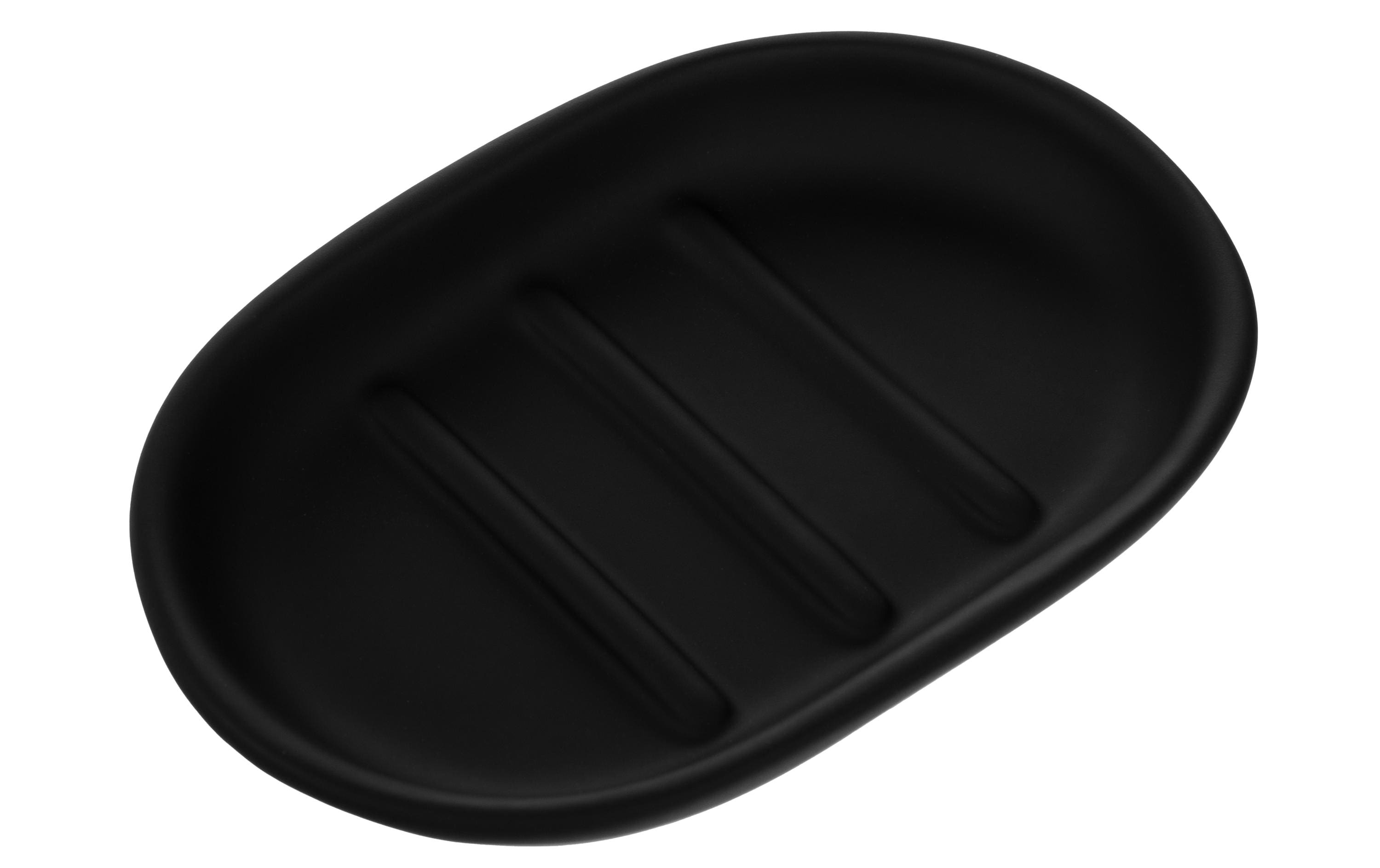 COCON Seifenschale – Keramik, 8×12×2 cm, Schwarz