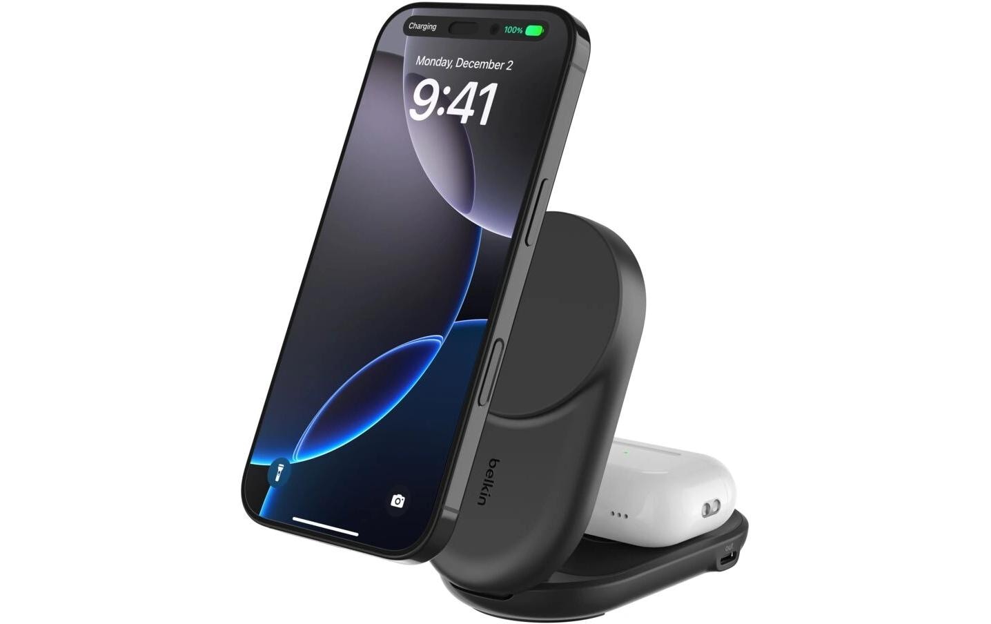 Belkin ULTRACHARGE Ladestation – 25 W, Qi, magnetisch, 2-in-1, klappbar
