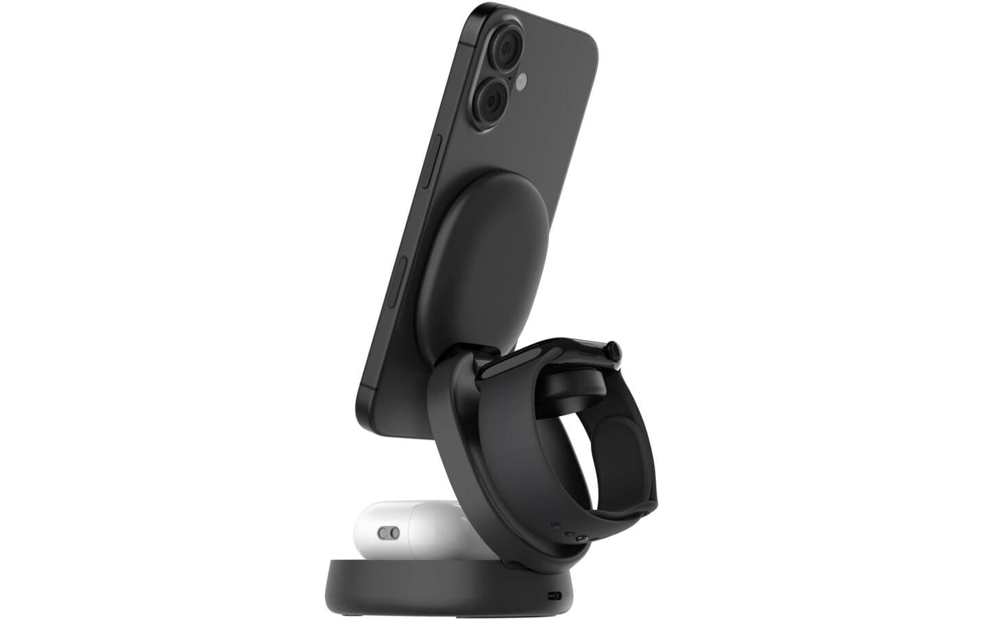 Belkin BoostCharge Z-Fold 3-in-1 Ladeständer – Qi2 – 15 W – für Qi2 Geräte – Schwarz