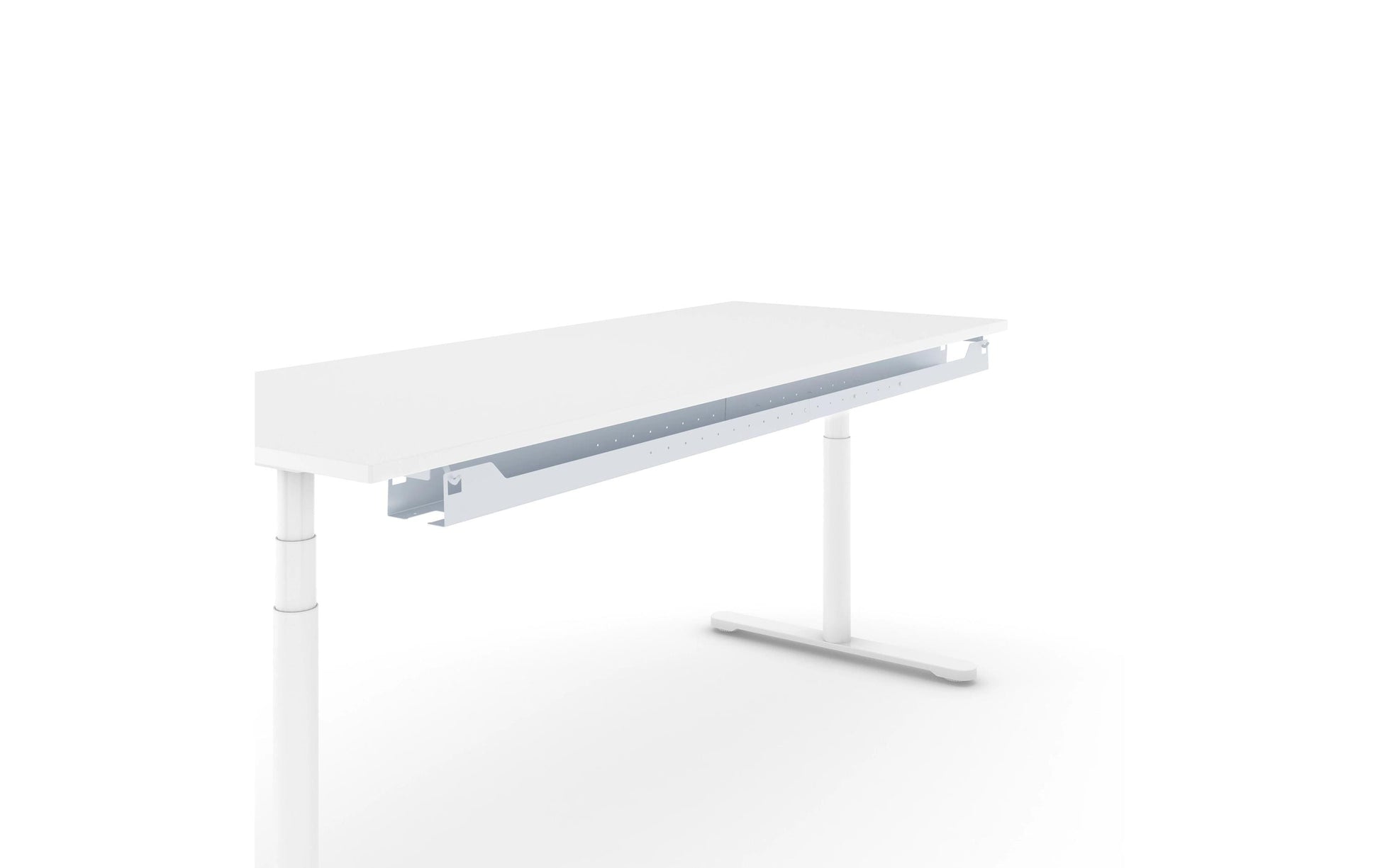 Actiforce Kabelwanne – Tragkraft 1 kg, ausziehbar, weiss, Metall, L 1040–1840 mm