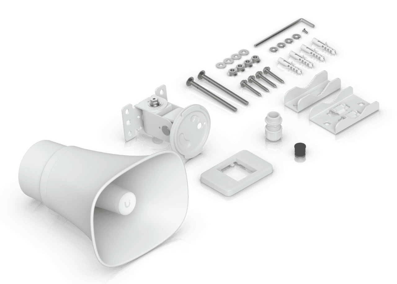 Ubiquiti Netzwerklautsprecher (PoE) – Hornlautsprecher, Outdoor, 120 dB