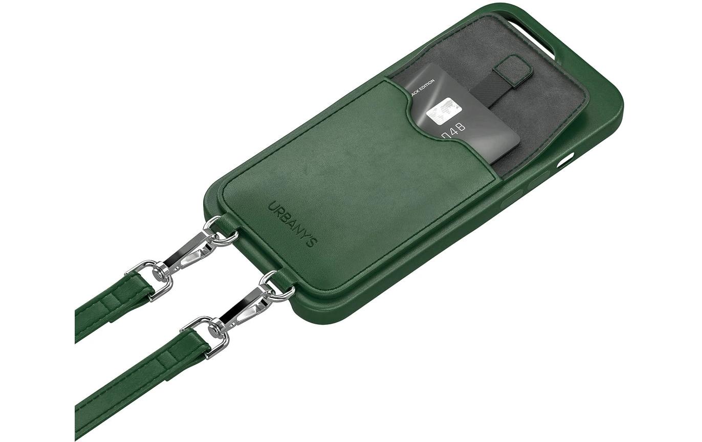 Urbany's Necklace-Hülle – für Apple iPhone 17 Pro Max – grün – mit Kartenfach, mit Kordel