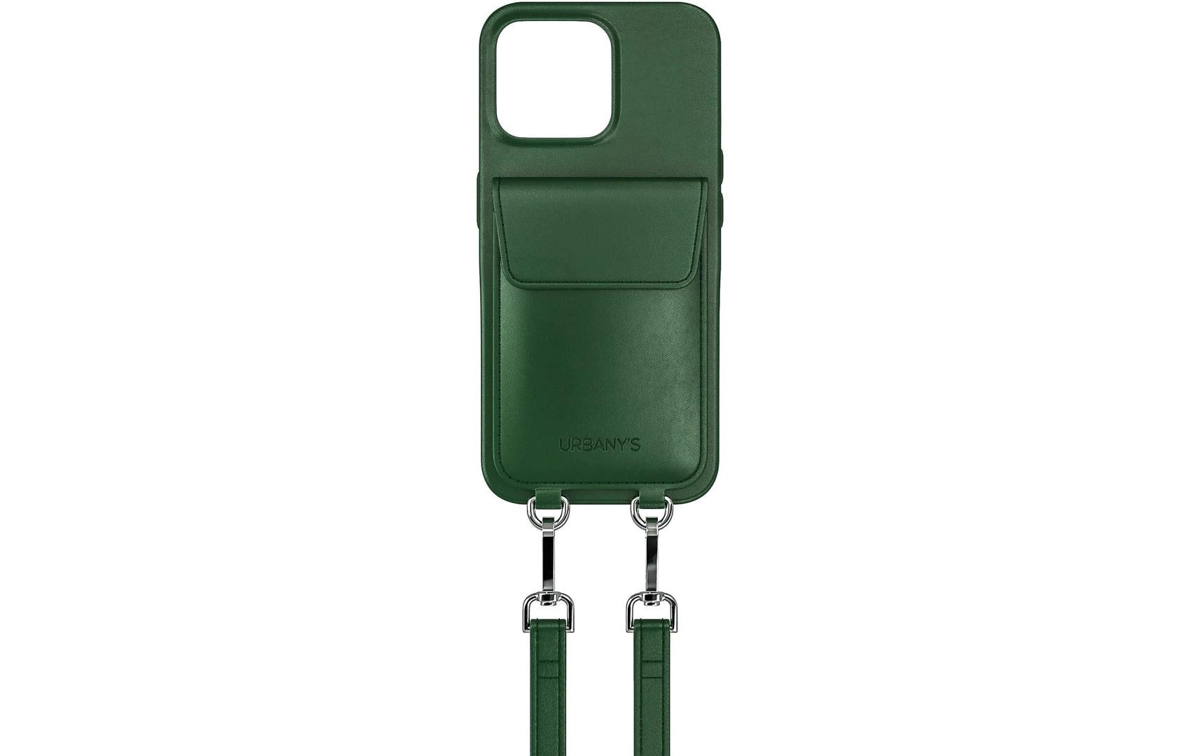 Urbany's Urbanys – Halskettenhülle – für Apple iPhone 17 Pro – Racing Green – mit Kordel
