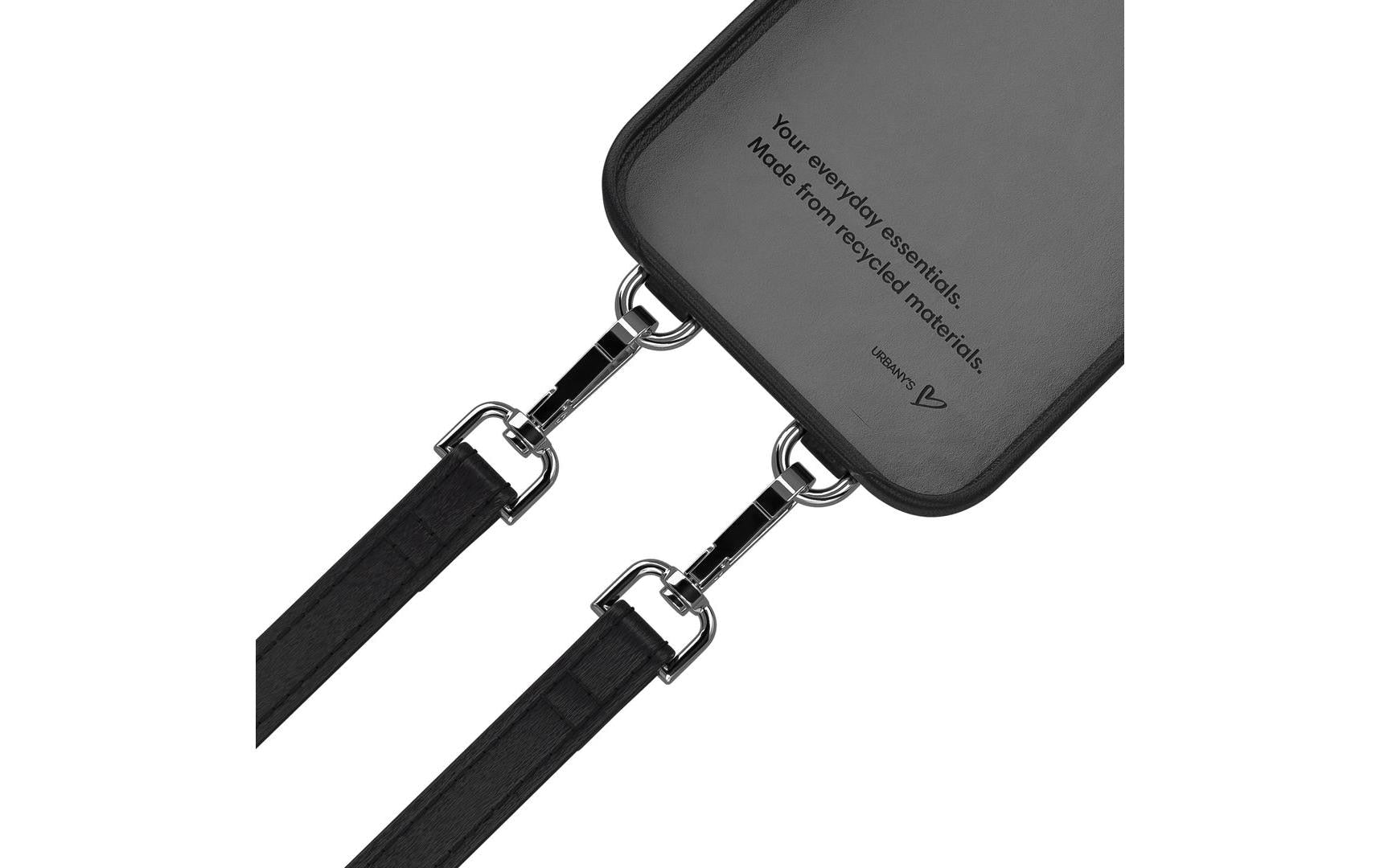 Urbany's Urbanys – Halskettenhülle Night Owl – für Apple iPhone 17 Pro Max – schwarz – mit Kordel