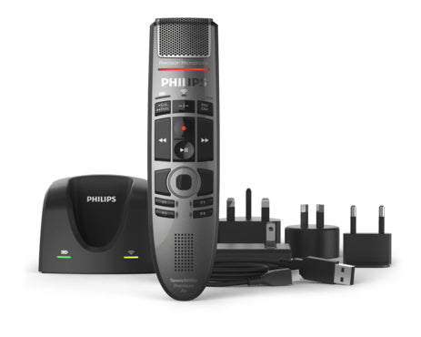 Philips SpeechMike Premium Air SMP4000 – Diktiergerät, USB, für ACC4000 Dockingstation, schwarz