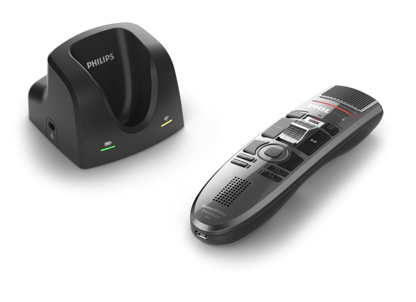 Philips SpeechMike Premium Air SMP4010 – Diktiergerät, USB & Micro-USB, Anthrazit