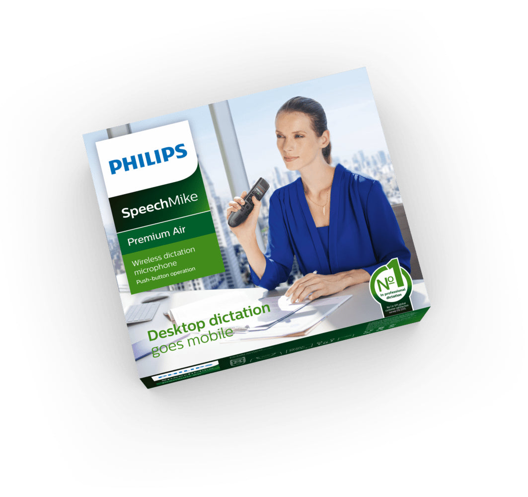 Philips SpeechMike Premium Air SMP4010 – Diktiergerät, USB & Micro-USB, Anthrazit