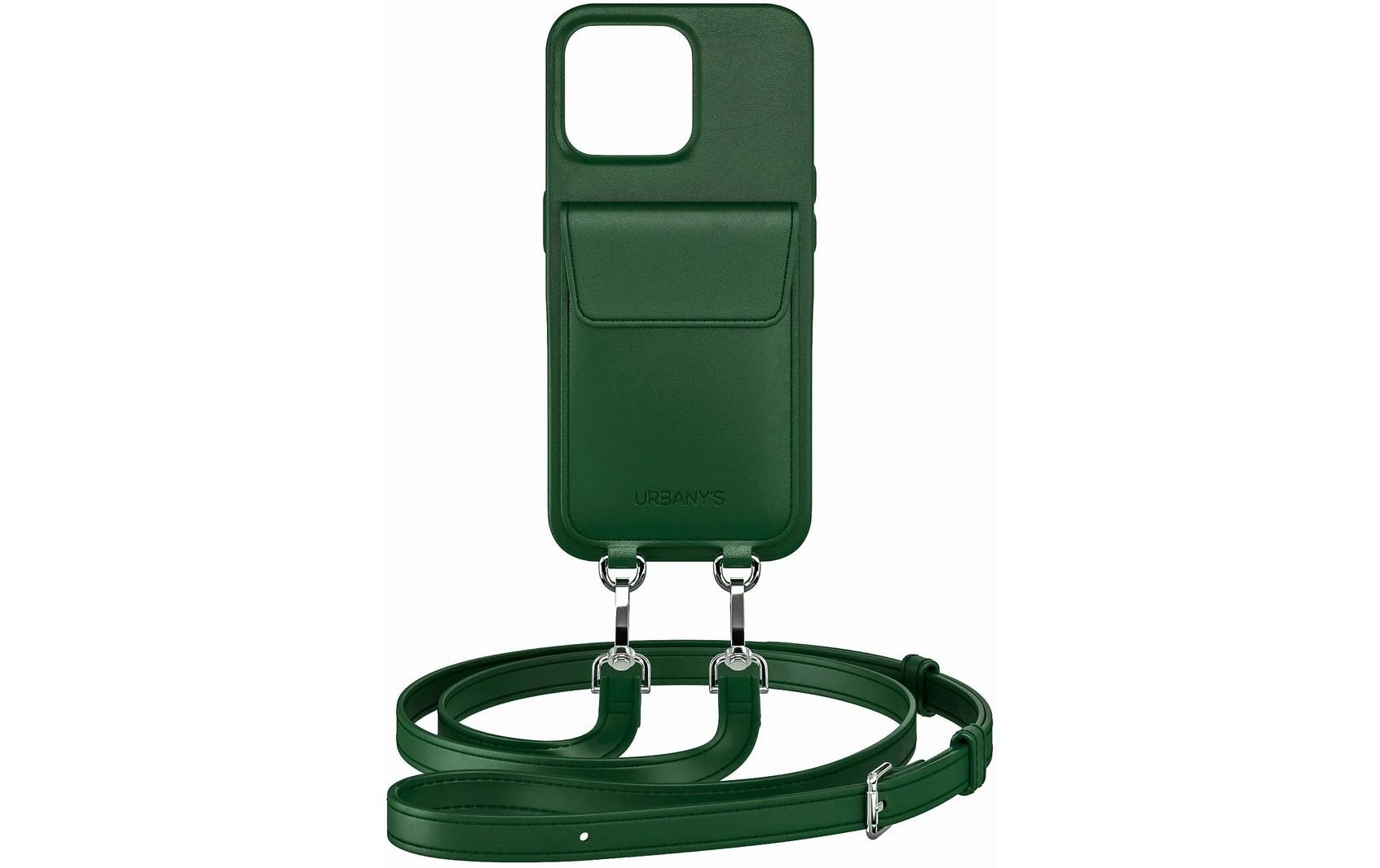 Urbany's Necklace-Hülle – für Apple iPhone 17 Pro Max – grün – mit Kartenfach, mit Kordel
